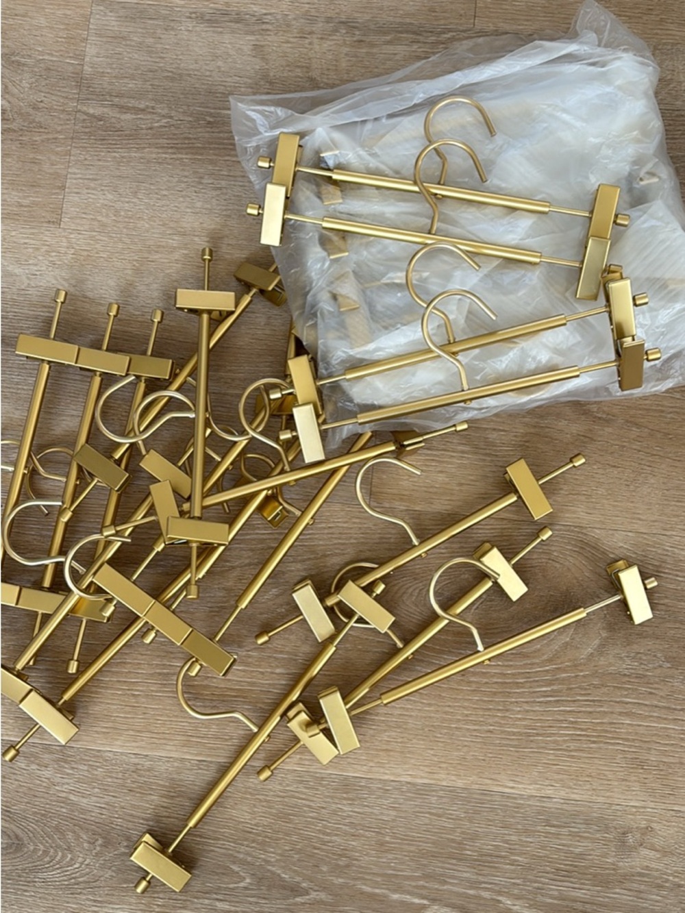 Gold Metal Clip Hangers - Set of Multiple